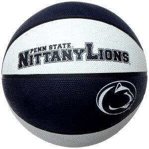 official size navy & white basketball with Penn State Nittany Lions and Athletic Logo